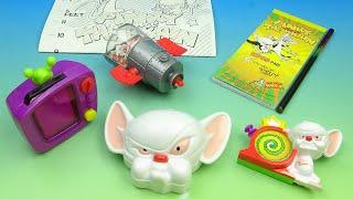 1997 PINKY and THE BRAIN set of 6 WENDY'S COLLECTIBLES VIDEO REVIEW