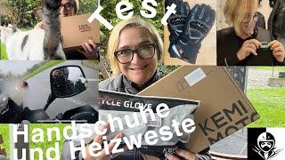 Test: Motorradhandschuhe und Heizweste von Kemimoto