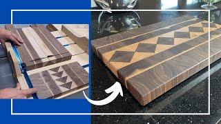 Diamond End Grain Cutting Board Set