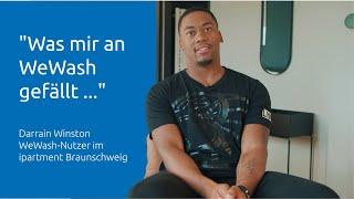 "Was mir an WeWash gefällt ..." – Darrain Winston, WeWash-Nutzer im ipartment Braunschweig