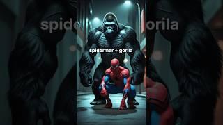 spiderman + gorila = sorila ️️# Goku ai # planet of ai #hybrid animals# sorila 