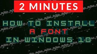Install a Font in Windows 10: How to do it easily in 2021