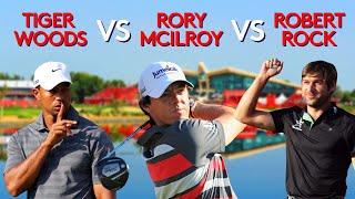 Tiger Woods vs Rory McIlroy vs Robert Rock | 2012 Abu Dhabi HSBC Golf Championship