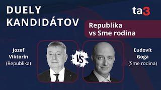 Duely kandidátov: Jozef Viktorín (Republika) vs Ľudovít Goga (Sme rodina)