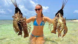 I’ve Never Caught Lobster like this Before!!! {Catch, Clean & Cook} Island BBQ in Belize