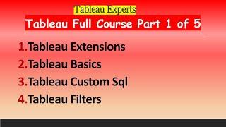 #Tableau - Advanced Tableau Tutorial - #Part1