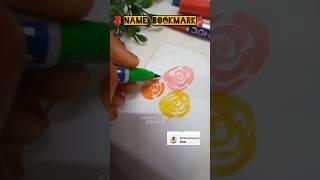 DIY|Name bookmark#artandcraft #shortfeed #youtubeshort #shivangishah #trending #nameart #bookmark