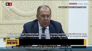 LAVROV: NU NE PASĂ DE ALEGERILE DIN ROMÂNIA_Știri B1TV_8 dec. 2024