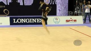 HALKINA Katsiaryna (BLR) - 2014 Rhythmic Worlds, Izmir (TUR) - Qualifications Clubs