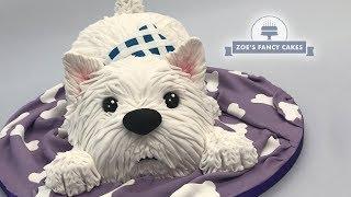 Westie Dog Cake Tutorial West Highland Terrier, great birthday cake idea