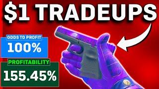 The 10 MOST PROFITABLE $1 Trade Ups in CS2! (NO RISK)