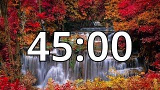 45 Minutes Autumn/Fall Countdown Timer With Music and Alarm (Simple Beep)