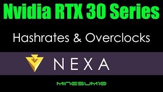 NEXA OVERCLOCKS on Nvidia RTX 3080ti, 3080, 3070ti, 3070, and 3060ti on HiveOS Wildrig 0.35.3