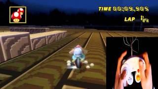 How NMeade Plays MKWii - SNES Ghost Valley 2 with GC (LAP1 17:877)