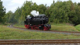 Letzte Fahrt der 99 6001 im Selketal. Die letzten lauten Pfiffe der 99 6001 (Ballerina) in Stiege.