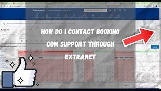 How do I contact Booking com support through Extranet