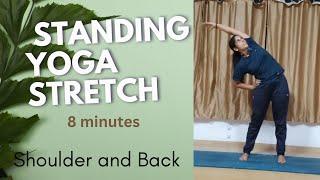 നിന്നു കൊണ്ട് ചെയ്യാൻ യോഗ, knee pain and back pain friendly, yoga for beginners