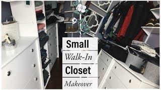 Small Walk In Closet gets a Makeover on a Budget | Master Closet Walk-In