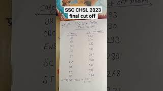 SSC CHSL 2023 Final Cut Off | SSC CHSL 2023 Final Result Out #sscchsl #cutoff #shorts