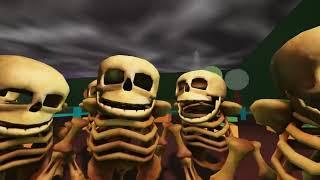 Skeletons Roasting Jellybean Template (ROBLOX version) free to use