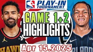 Orlando Magic Vs Atlanta Hawks game 1st+2nd Highlights Apr 15,2025 NBA PLAY-IN 2024-25