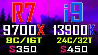 RYZEN 7 9700X vs INTEL i9 13900K || PC GAMES BENCHMARK TEST ||