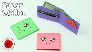 DIY PAPER WALLLET  HOW TO MAKE PAPER WALLET | ORIGAMI WALLET CRAFT | DIY CUTE PAPER CRAFTS