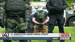 Police: 31 members of white nationalist group arrested near Coeur d'Alene pride event