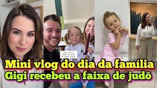 família Santina mini vlog do dia Gigi recebeu faixa de judô e dançou balé lindamente.