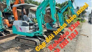 Máy múc mini Kobelco SK13sr và IHI 18j gàu 005, 007 chân chạy thụt thò nhập Nhật - giá máy múc mini