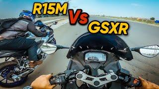 YAMAHA R15M INDO VS SUZUKI GSX-R150 ABS || DRAG RACE