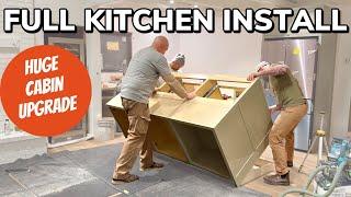 Installing Kitchen Cabinets || How to Build and Install Cabinets