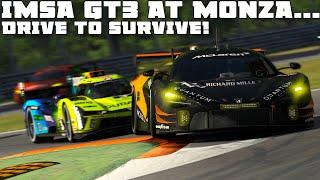 45 minutes of avoiding NASA rockets! | iRacing IMSA GT3 at Monza | McLaren 720S