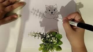 創意影子作畫 松鼠