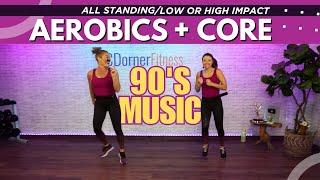 45-Minute Retro Aerobics Blast | No-Equipment Standing Workout & Core