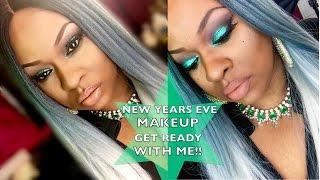 New Years Eve Makeup-GRWM- Easy Green Glitter