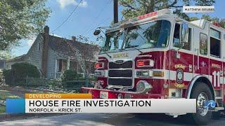 1 person and pets displaced after Norfolk house fire