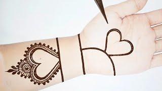 Simple & Attractive Love Heart Mehandi design | Easy Mehndi designs | mehndi design |Shab's Creation