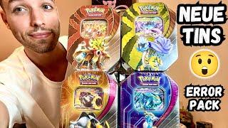 NEUE POKEMON TINS mit ERROR PACK  Pokemon Karten Booster Opening