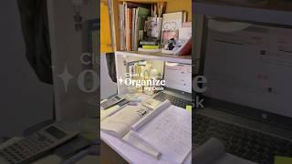 Clean & Organize my Desk with me. #desksetup #deskorganization #asmr #satisfying #deskmakeover