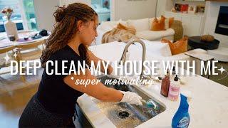 DEEP CLEAN MY HOUSE WITH ME | extreme cleaning motivation to get up & clean!