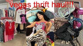 HUGE VEGAS THRIFT HAUL (trying on all my fabulous finds!!!)