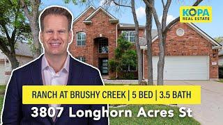 3807 Longhorn Acres St | No Neighbors Behind! | Ranch At Brushy Creek Home | 5 Bedroom Home