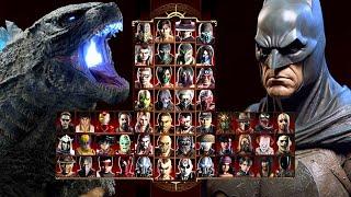 Mortal Kombat 9 - GODZILLA  & BATMAN  - Expert Tag Ladder - Gameplay @(1080p) - 60ᶠᵖˢ 