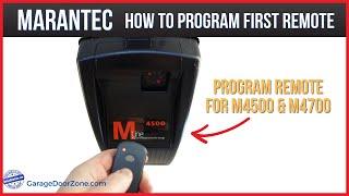 Marantec Opener Remote Program - How to program the 1st remote into models M4500 & M4700 openers