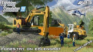 Removing LANDSLIDE from the ROAD | Forestry on ERLENGRAT | Farming Simulator 22 | Episode 23