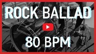 Slow Rock Ballad Drum Track 80 BPM [HD]