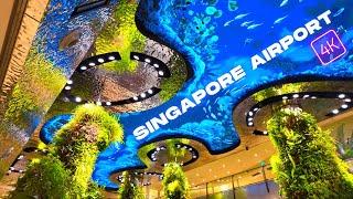 Singapore Changi Airport Walking Tour | Just After Midnight Airport Walk  | 4K/60FPS