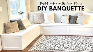 DIY Banquette Bench with Flip Up Storage