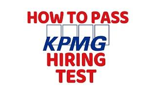 How to Pass KPMG IQ and Aptitude Hiring Test